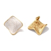 Rhombus Golden Ion Plating(IP) 304 Stainless Steel Stud Earrings for Women EJEW-L287-043G-01-2