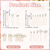 6Pcs Iron Resin Hair Cormbs & 12Pcs Iron Resin Hair Forks for Women PHAR-OC0001-05-2