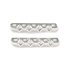 Brass Micro Pave Clear Cubic Zirconia Spacer Bars KK-Z139-11S-03-1