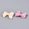 Flocking Opaque Acrylic Bowknot Beads OACR-T030-10M-2