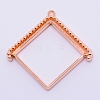 Alloy Open Back Bezel Pendants PALLOY-WH0071-58RG-RS-1