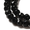 Natural Black Onyx Beads Strands X-G-K020-3mm-30-5