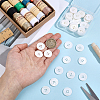 40Pcs 4-Hole Shell Buttons BUTT-ME0001-23-3