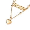 2022 Heart Charm Anklet for Women STAS-D454-02G-2