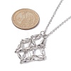 3Pcs 3 Style 304 Stainless Steel & Brass Macrame Pouch Empty Stone Holder for Pendant Necklaces Making NJEW-JN04443-2