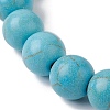 Synthetic Turquoise Dolphin Beaded Stretch Bracelets BJEW-JB09830-01-4