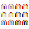 12Pcs 6 Style Spray Painted Alloy Enamel Pendants ENAM-TA0001-67-2