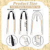 WADORN 3Pcs 3 Style Plastic Imitation Pearl Beaded/PU Leather Bag Straps DIY-WR0003-16-2