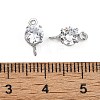 SHEGRACE Brass Pave Cubic Zirconia Flat Round Connector Charms XGRQ2O361-435A-P-3