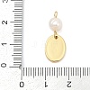 Natural Cultured Freshwater Pearl & Brass Pendants X-KK-U062-14G-02-3