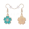 Sakura Flower Enamel Dangle Earrings EJEW-JE04863-4