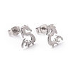 Non-Tarnish 304 Stainless Steel Tiny Dragon Stud Earrings for Men Women EJEW-G318-08P-1