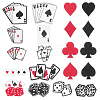 23Pcs Playing Card Theme Cloth Embroidery Applqiues PATC-WR0001-33-1