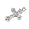 Brass Micro Pave Clear Cubic Zirconia Pendants KK-L238-13P-2