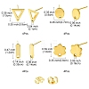 16Pcs 4 Styles 201 Stainless Steel Stud Earring Findings with Hole EJEW-FS0001-15-3