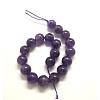 Round Natural Amethyst Beads Strands G-D780-2