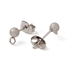 Non-Tarnish 304 Stainless Steel Stud Earring Findings STAS-E179-05B-P-2