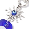Evil Eye Lampwork Pendant Decorations HJEW-JM01997-03-3