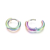 Ion Plating(IP) 304 Stainless Steel Huggie Hoop Earrings EJEW-F111B-13mm-Y-3