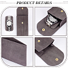 Rectangle Velvet Single Watch Storage Bag with Flip Cover ABAG-WH0044-46A-5