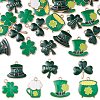 35Pcs 7 Styles Saint Patrick's Day Alloy Enamel Pendants ENAM-CJ0005-45-1