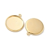 Flat Round Brass Pendant Cabochon Settings KK-K414-14D-G-2