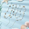 Natural Sea Shell Beads Hanging Ornaments HJEW-JM02970-1