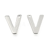 Tarnish Resistant 304 Stainless Steel Letter Charms LS-X-STAS-O072-V-1