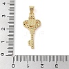 Brass Micro Pave Clear Cubic Zirconia Pendant KK-I712-58G-04-3