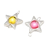 CCB Plastic Frame with Polymer Clay Beads Star Links Connector Charms KK-D103-09C-P-2