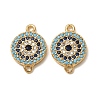 Brass Micro Pave Cubic Zirconia Connector Charms GG-CBAE681-20G-1