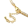 Heart with Evil Eye Enamel Link Bracelet with Clear Cubic Zirconia Tennis Chains BJEW-G650-04G-5