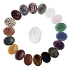 Globleland 19Pcs 19 Styles Oval Natural Gemstone Worry Stone G-GL0001-08-4