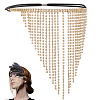 Alloy Rhinestone & Polyester Head Chain AJEW-WH20072-21G-1