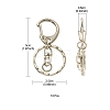 10Pcs Alloy Keychain Clasp Findings PALLOY-YW026-02-4