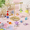 60Pcs 12 Style Glass Pendant PALLOY-CA00001-5