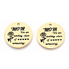 Mother's Day 201 Stainless Steel Pendants STAS-T064-37G-33-2
