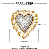304 Stainless Steel with Enamel Pendants SA-OY003-44G-01-2