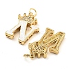 Brass Micro Pave Clear Cubic Zirconia Pendants KK-G498-01N-02-2