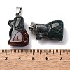 Natural Indian Agate Pendants G-B127-07P-07-4