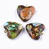 Assembled Bronzite and Imperial Jasper Pendants G-T111-04I-1