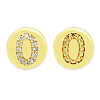 Brass Micro Pave Clear Cubic Zirconia Beads KK-T030-LA843-OX3-3