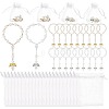 28Pcs 2 Styles Angel with Flower Plastic Imitation Pearl Charm Bracelets BJEW-GO0001-40-1