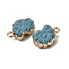 Dyed Synthetic Lava Rock Pendants G-P614-05G-09-2