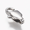Tarnish Resistant 316 Surgical Stainless Steel Lobster Claw Clasps STAS-Z013-01A-3