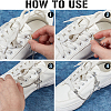 8Pcs 4 Styles Cross Zinc Alloy Shoe Curb Chains & Shoe Charms AJEW-CP0006-43-5