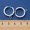 201 Stainless Steel Huggie Hoop Earrings Findings STAS-A167-01U-S-3