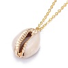 Electroplate Cowrie Shell Pendants Necklaces and Dangle Earrings Jewelry Sets SJEW-JS01013-5