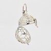 Filigree Round Brass Cage Pendants LS-KK-D389-06P-B-2