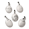 Natural Howlite Pendants G-Z055-03P-26-1